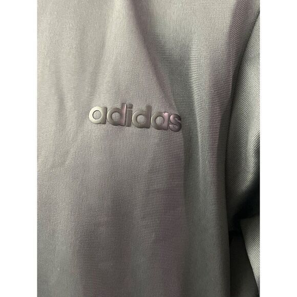 Adidas Men Gray Essential Three Stripe Zip Front Jacket Size XL - Picture 10 of 13